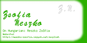 zsofia meszko business card